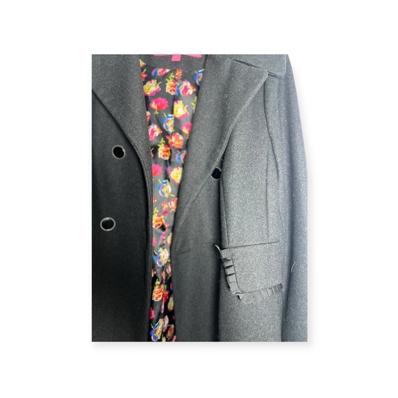 Betsey Johnson Charcoal Double-Breasted Pea Coat - Picture 2 of 8